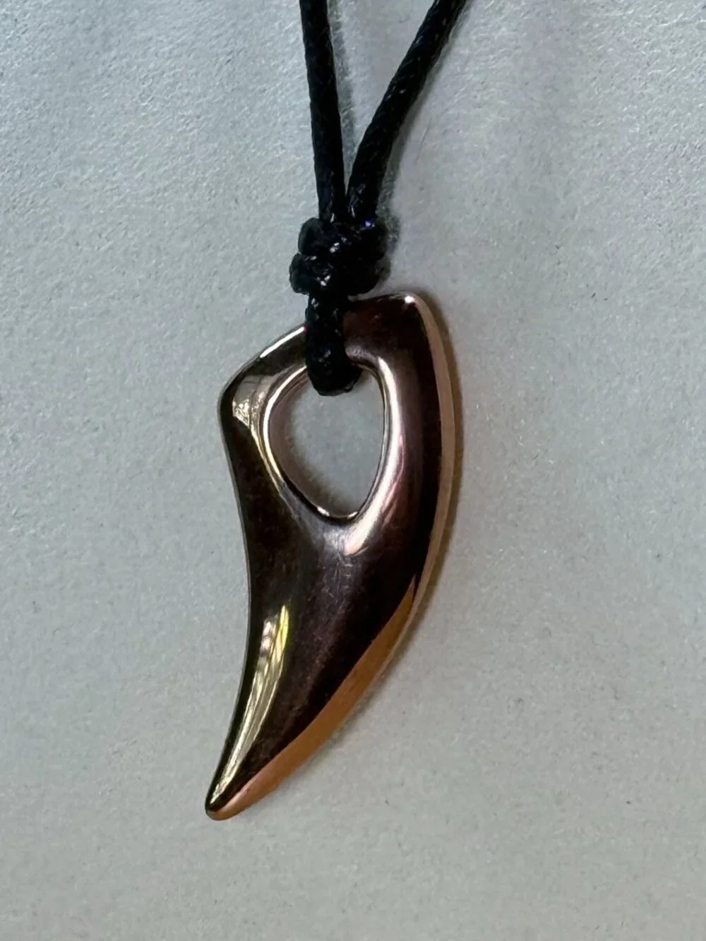 Rose Gold Stainless Steel Wolf Tooth Necklace Adjustable